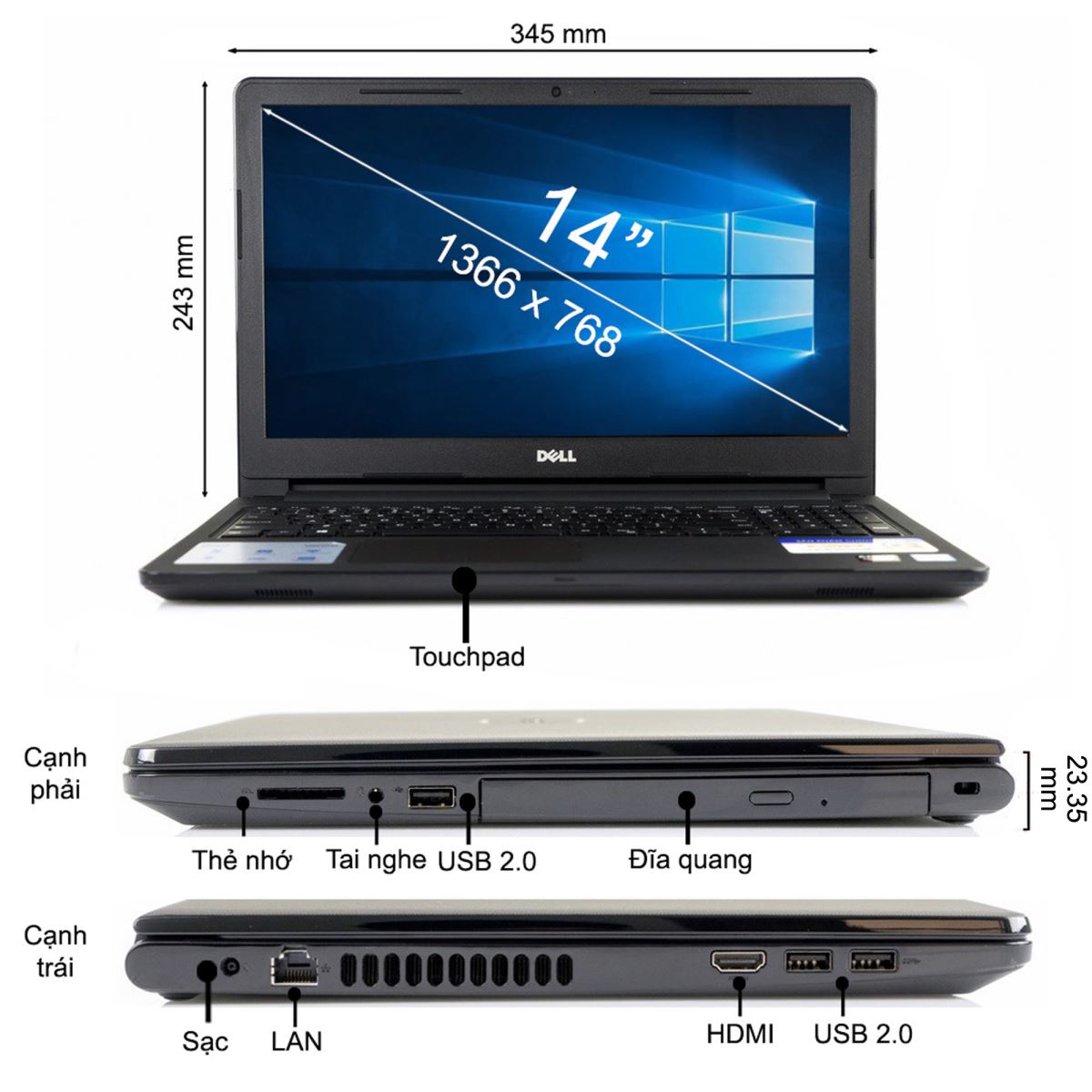 Dell Inspiron N3476 i5-8250U (AMD520 2G) 6